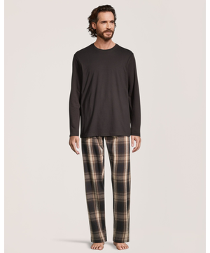 Ensemble de pyjama deux-pièces en flanelle pour hommes, WindRiver