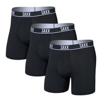 SAXX Men's Essential Performance Mesh Boxer Briefs - 3 Pack Front_Angled_Left