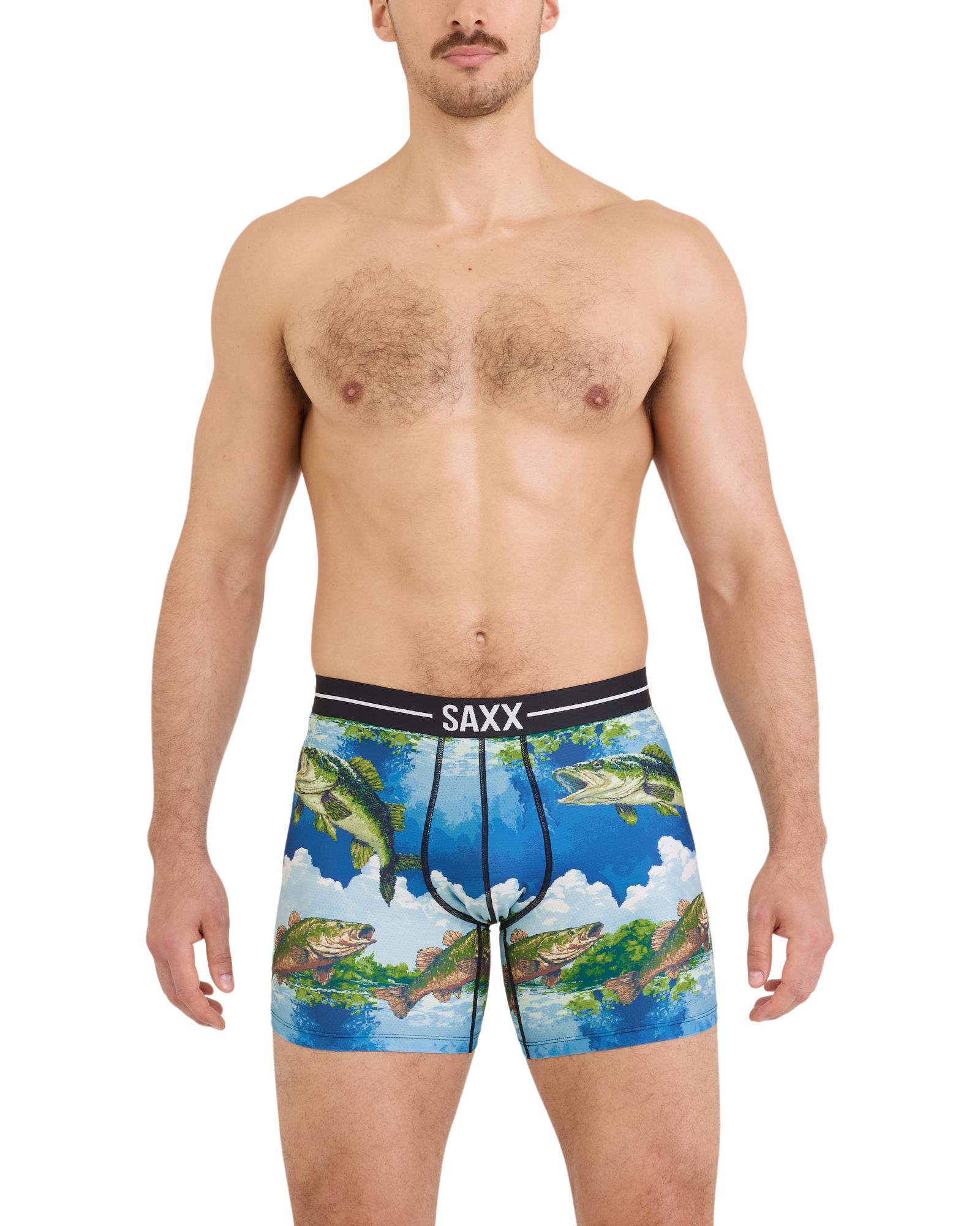 Caleçon boxeur en filet perméable à l'air pour hommes, Volt, SAXX