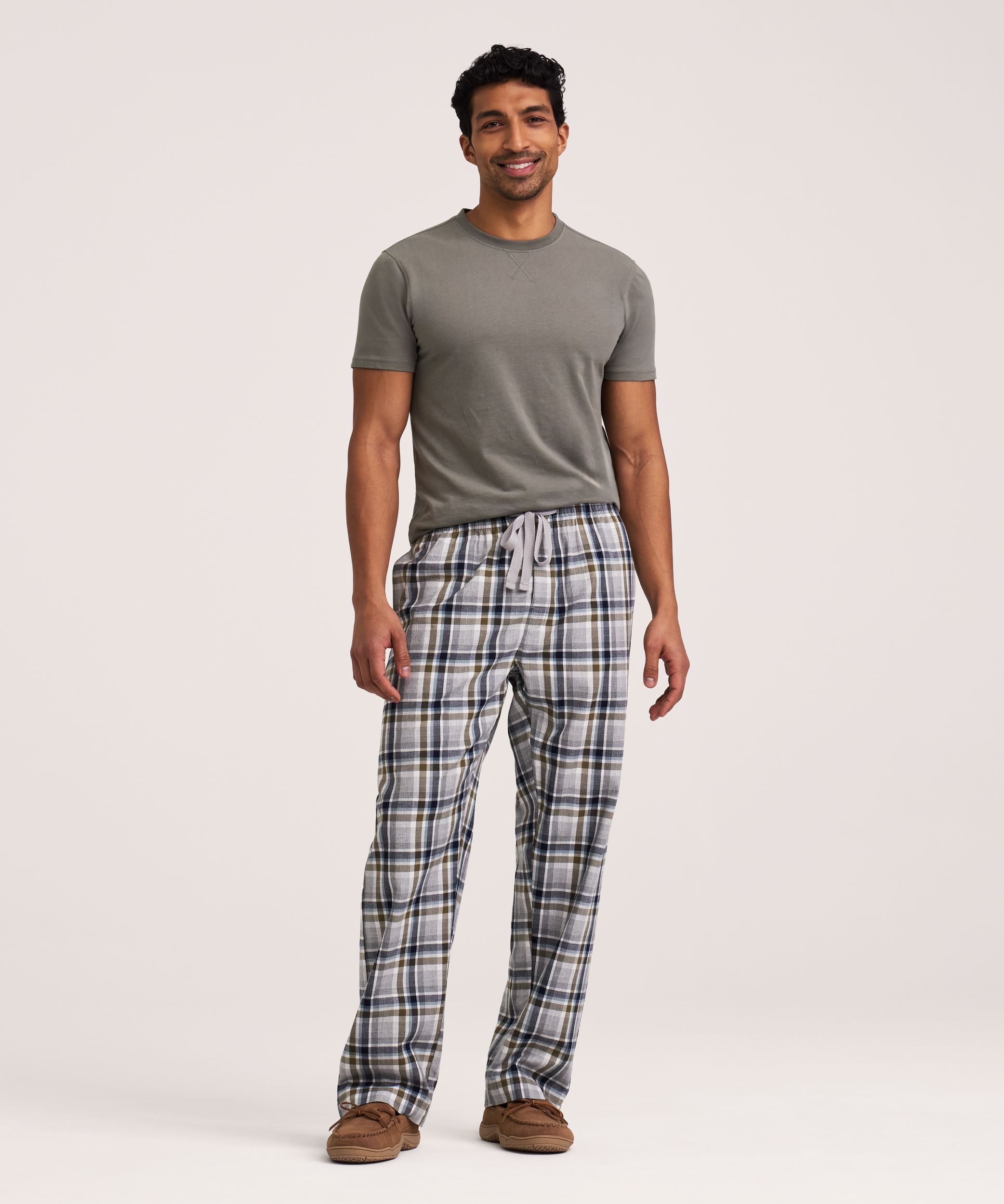 Pantalon de détente tissé à carreaux pour hommes, Denver Hayes