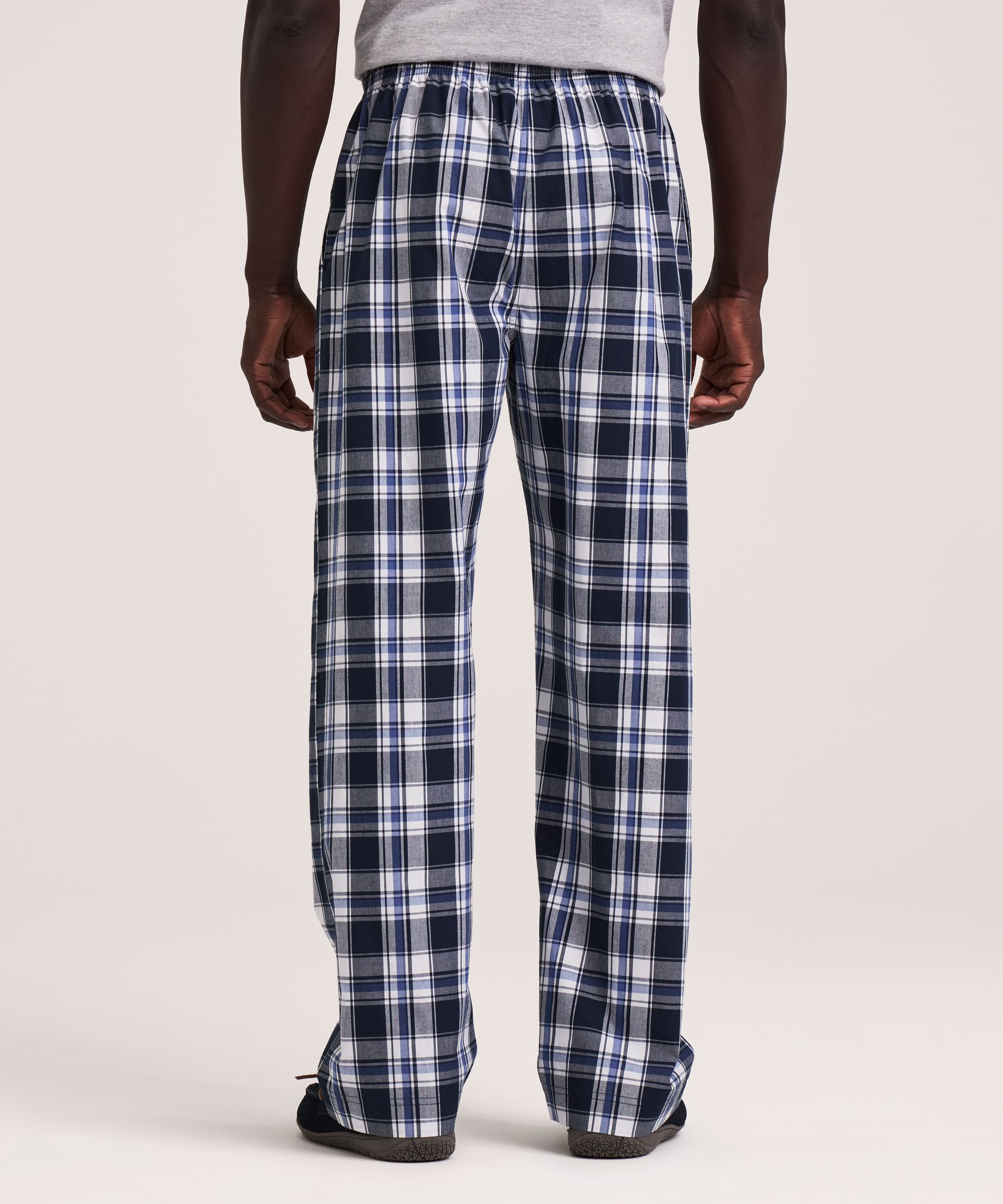 Denver Hayes Men's Woven Plaid Lounge Plant