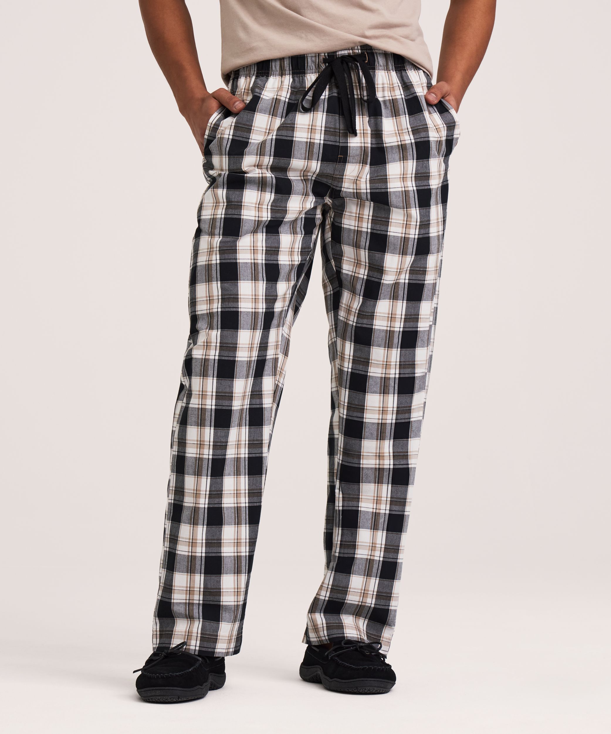 Denver Hayes Men's Woven Plaid Lounge Plant