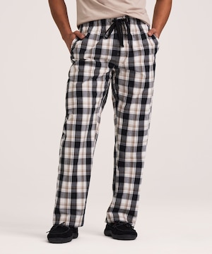 Denver Hayes Men's Woven Plaid Lounge Plant