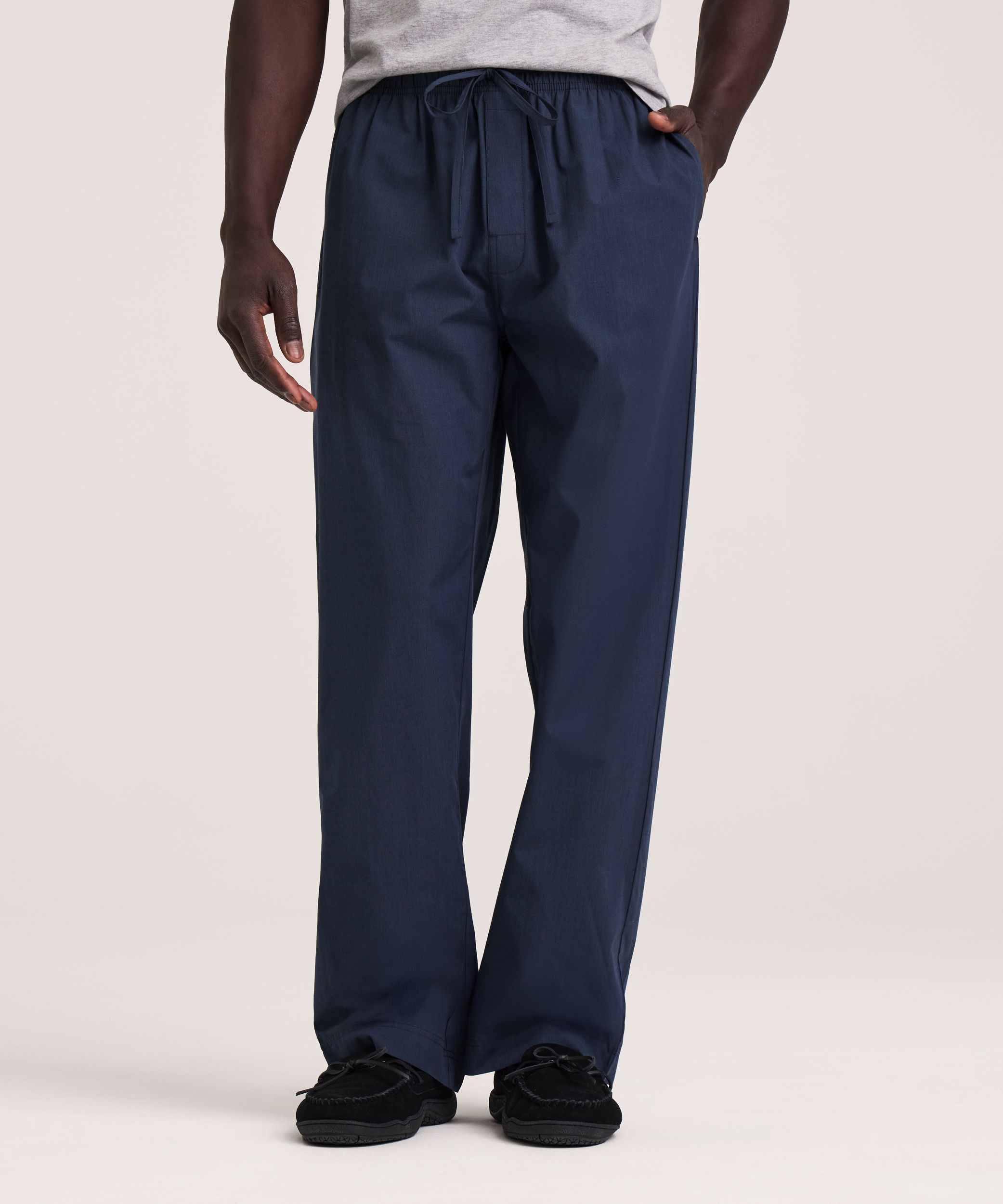 Pantalon de détente tissé de couleur unie pour hommes, Denver Hayes