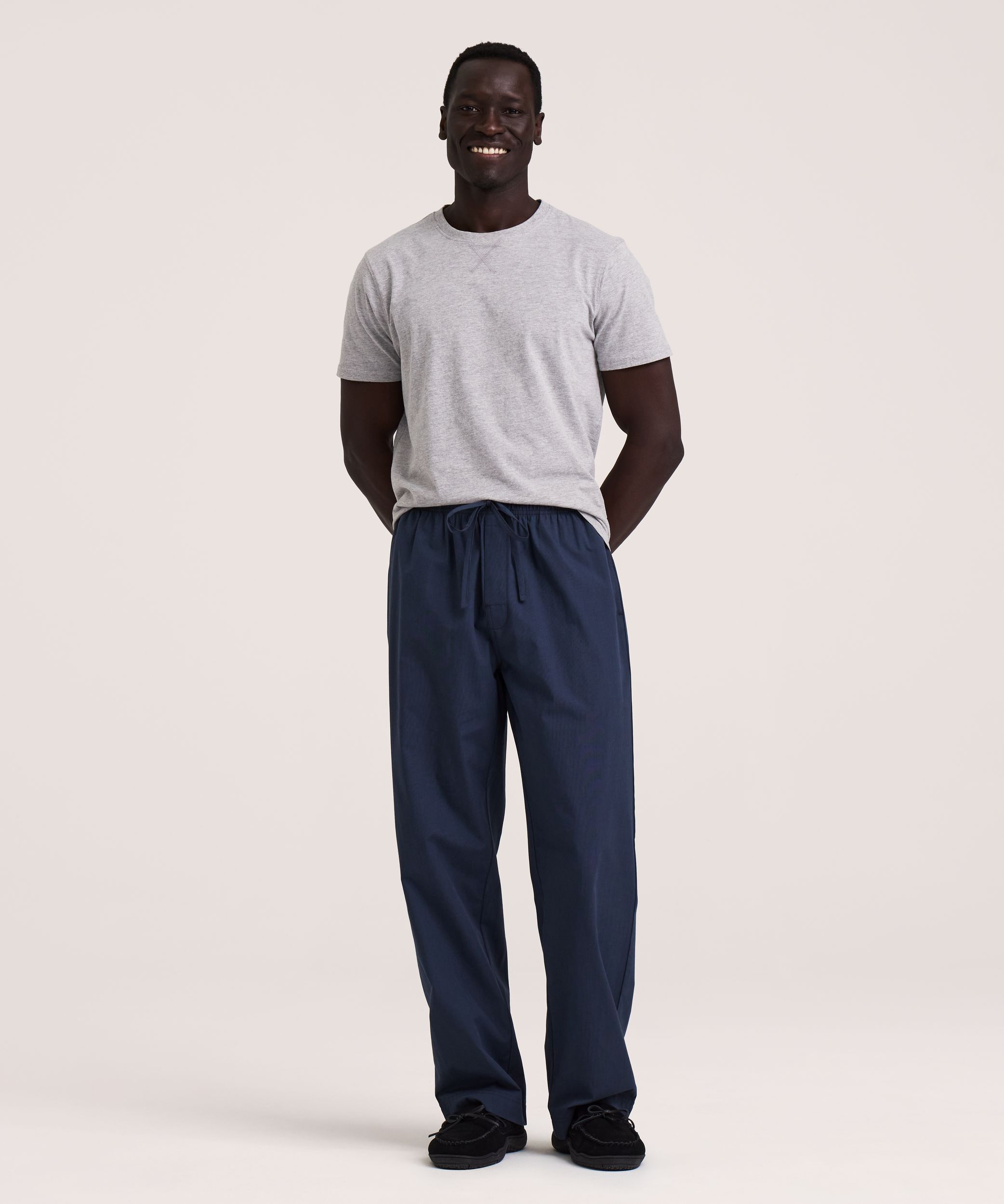 Pantalon de détente tissé de couleur unie pour hommes, Denver Hayes
