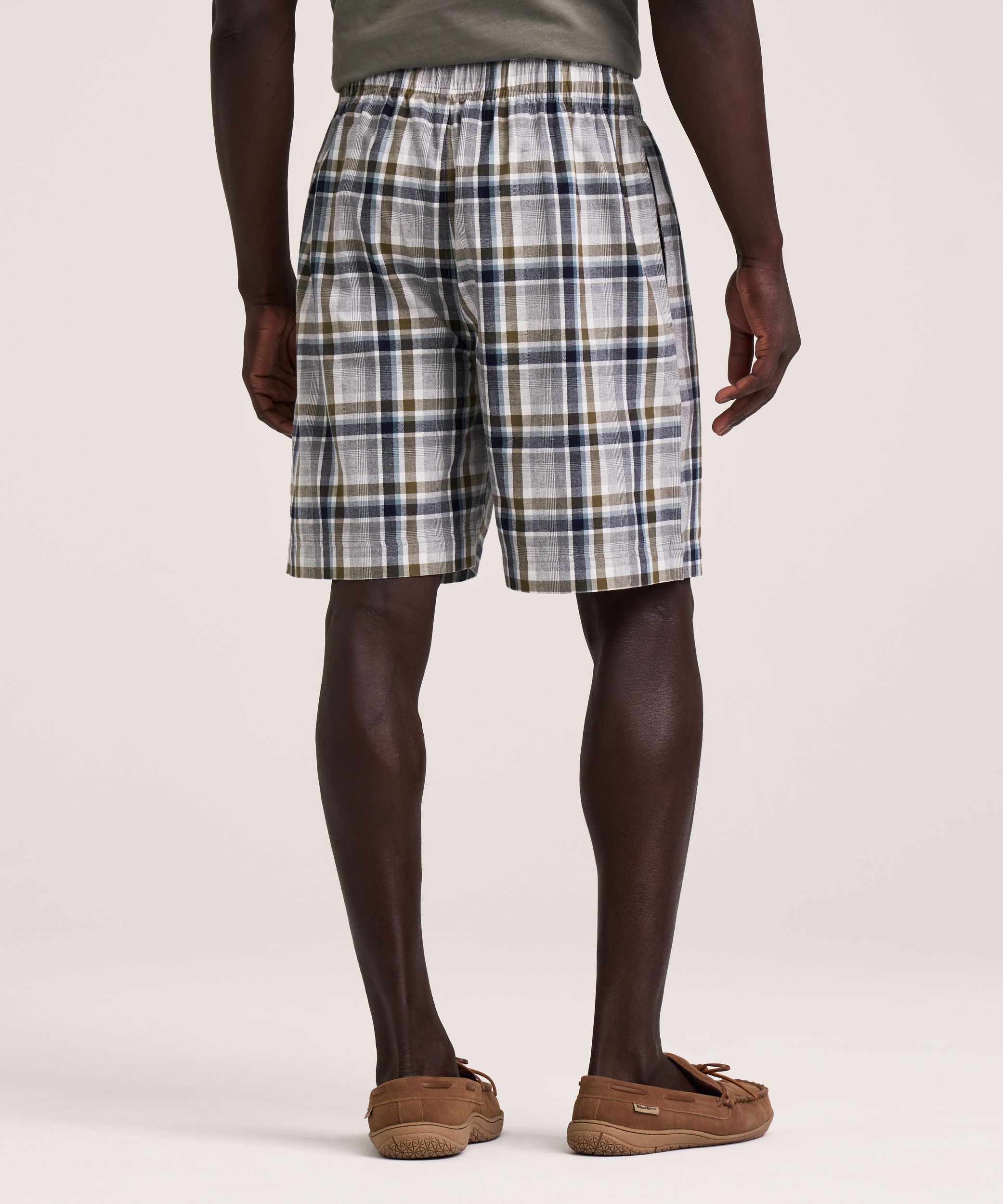 Short de détente tissé à carreaux pour hommes, Denver Hayes