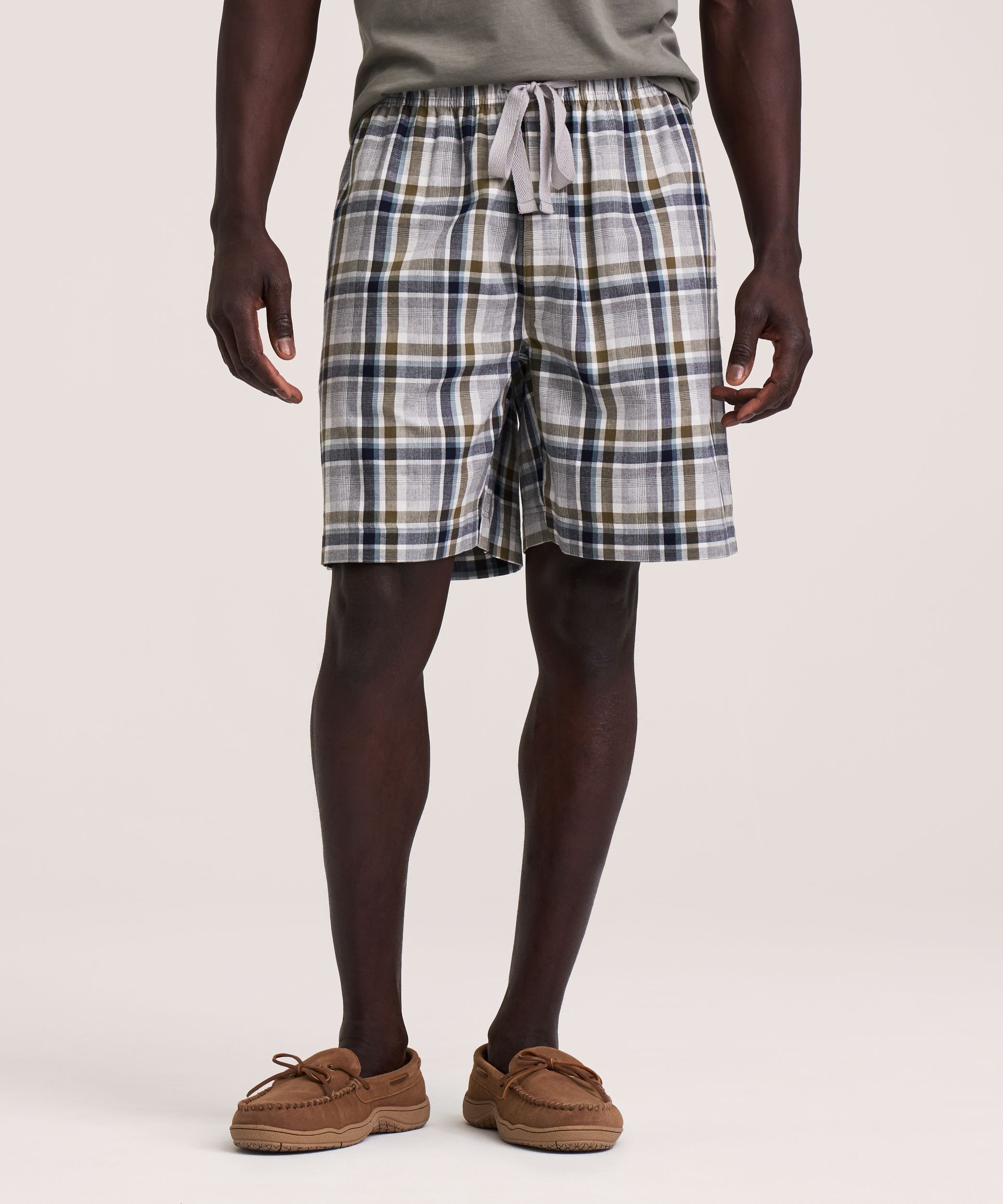 Short de détente tissé à carreaux pour hommes, Denver Hayes