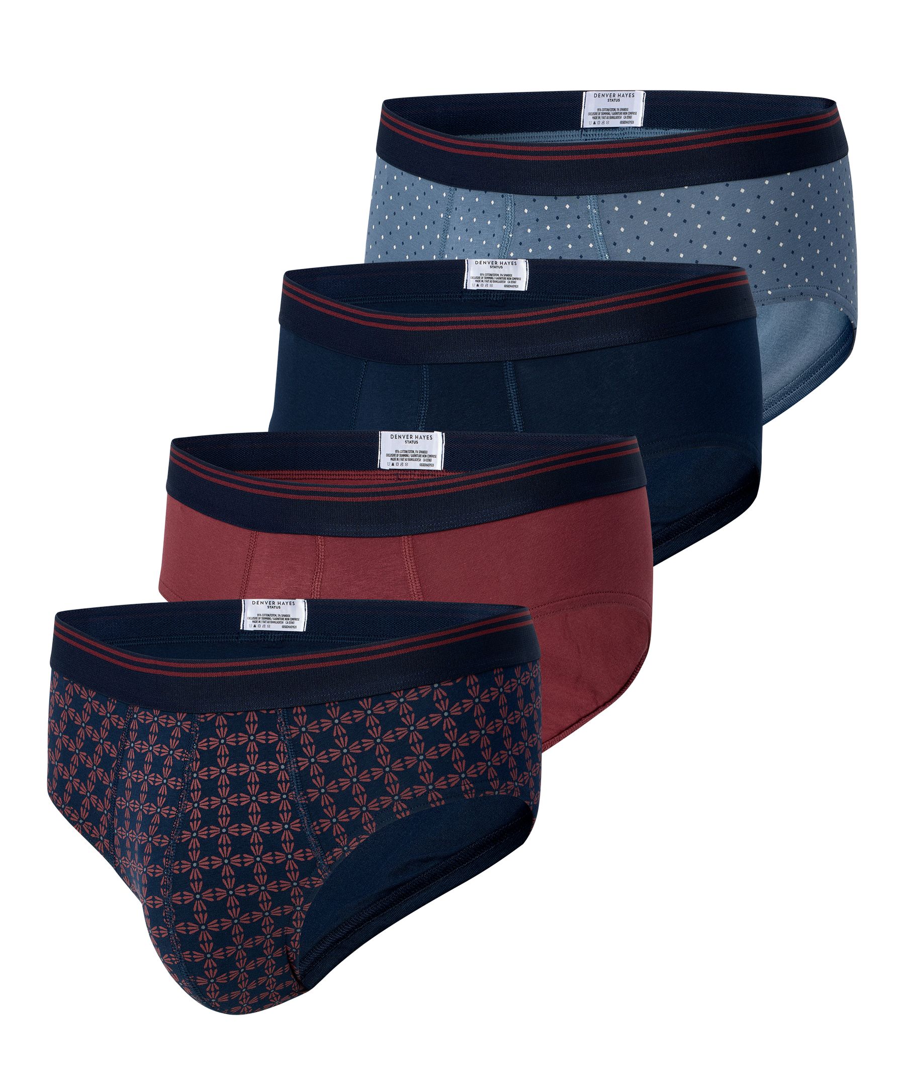 Caleçon sport teint en fil pour hommes, Status, Denver Hayes, paquet de 4