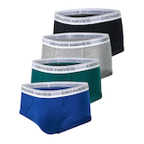 Denver Hayes Men's 4 Pack Classic Briefs Front_Angled_Left