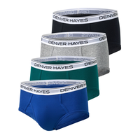 Denver Hayes Men's 4 Pack Classic Briefs Front_Angled_Left