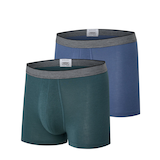 Denver Hayes Men's 2 Pack Fashion Trunk Briefs Front_Angled_Left
