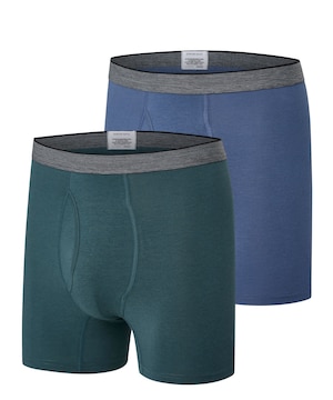 Denver Hayes Men's 2 Pack Fashion Bamboo Boxer Briefs