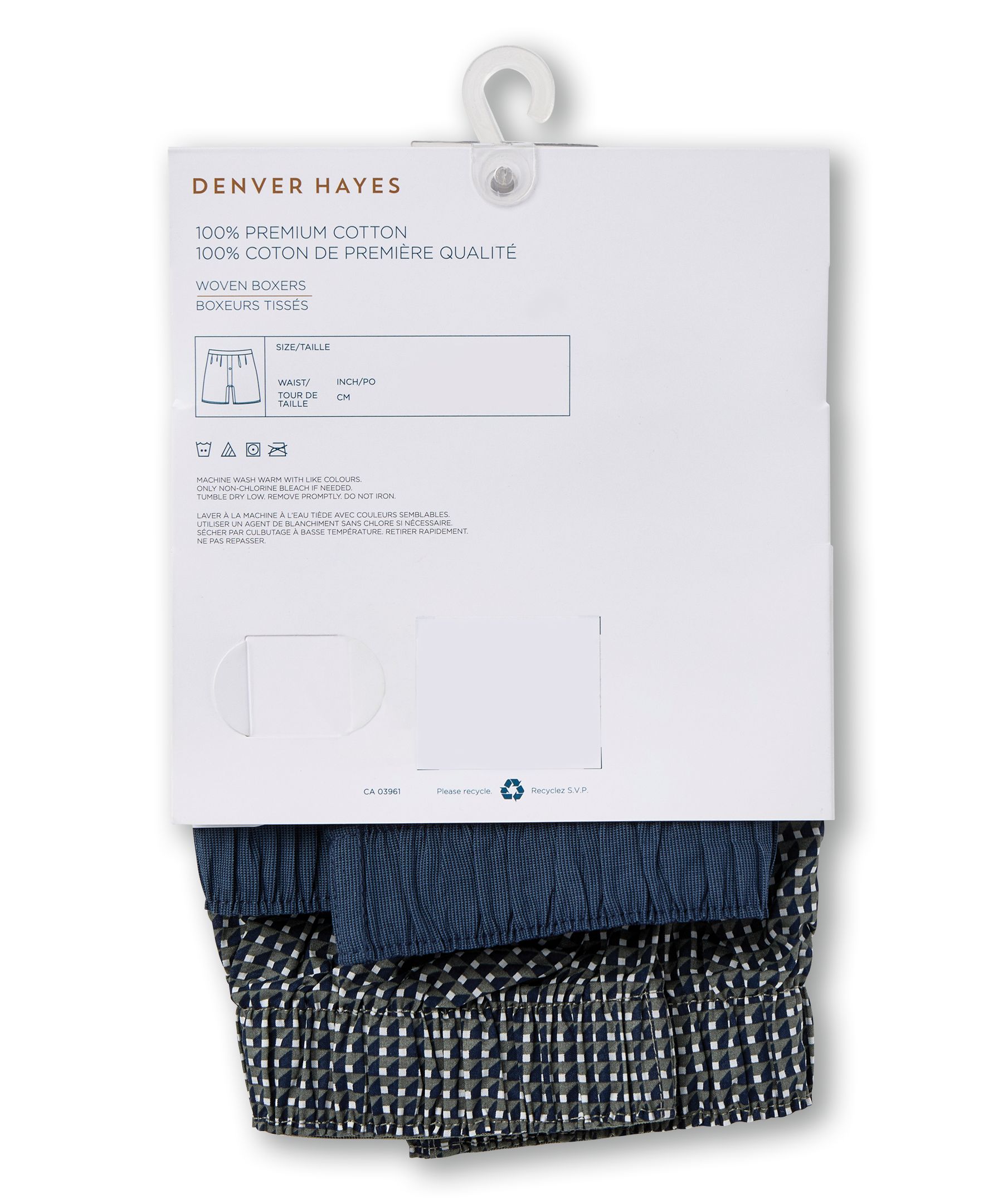 Caleçon boxeur tissé pour hommes, Status, Denver Hayes, paquet de 2