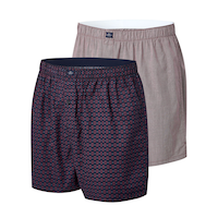 Denver Hayes Men's 2 Pack Status Woven Boxers Front_Angled_Left