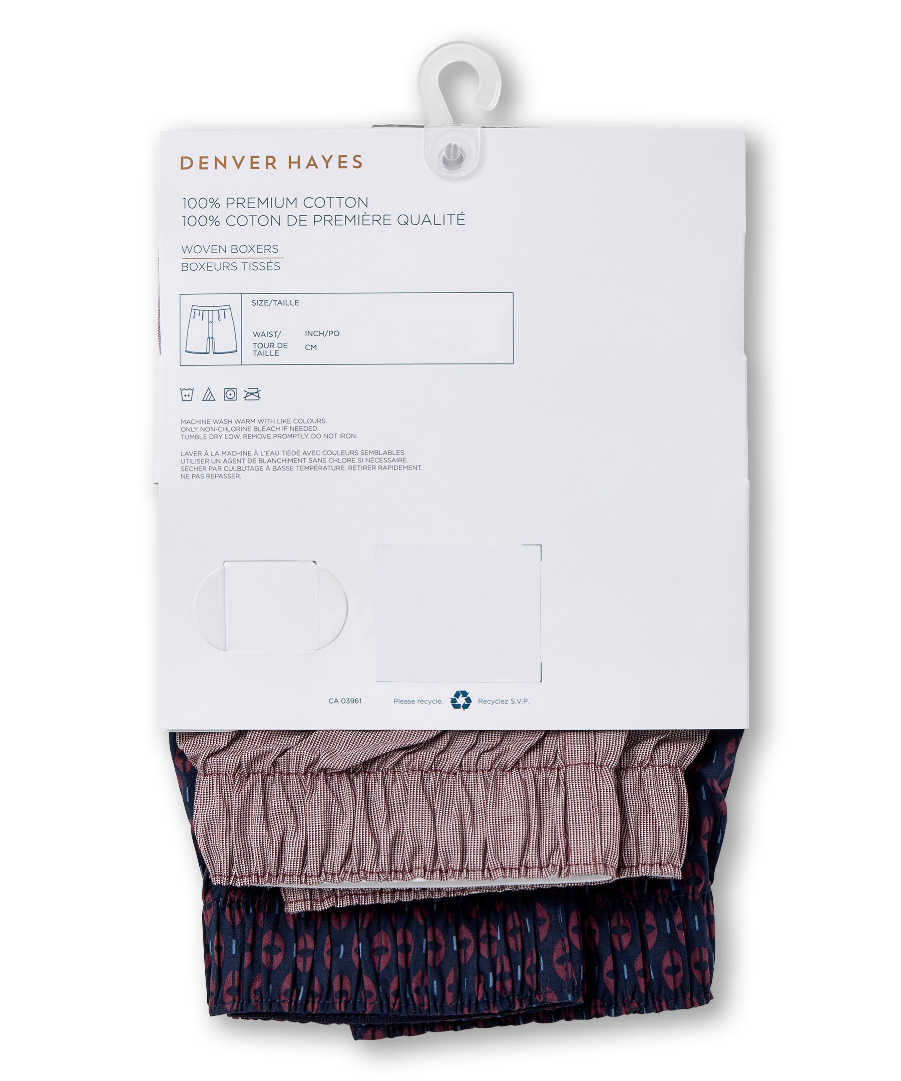 Denver Hayes Men's 2 Pack Status Woven Boxers