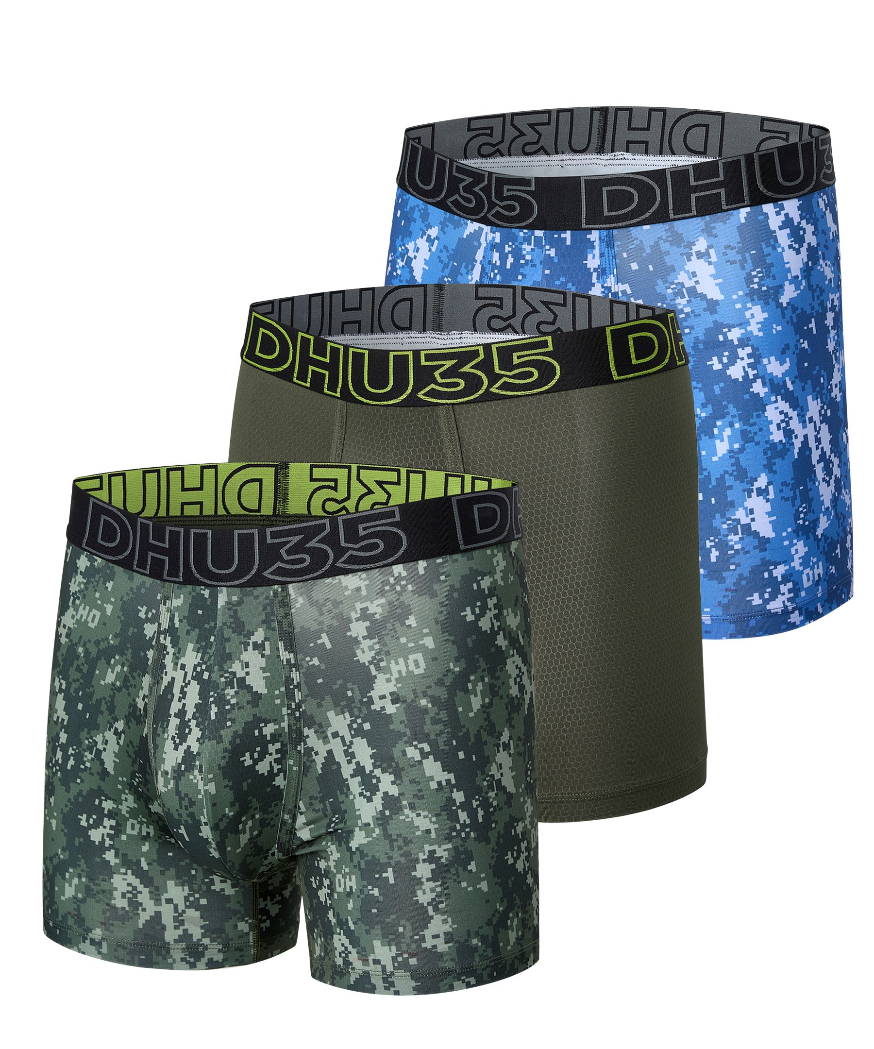 Caleçon boxeur mode en microfibre pressé à chaud pour hommes, Denver Hayes, paquet de 3