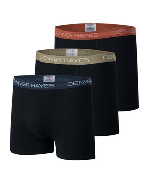 Caleçons boxeurs, paquet de 3 à taille élastique pour hommes, Status, Denver Hayes