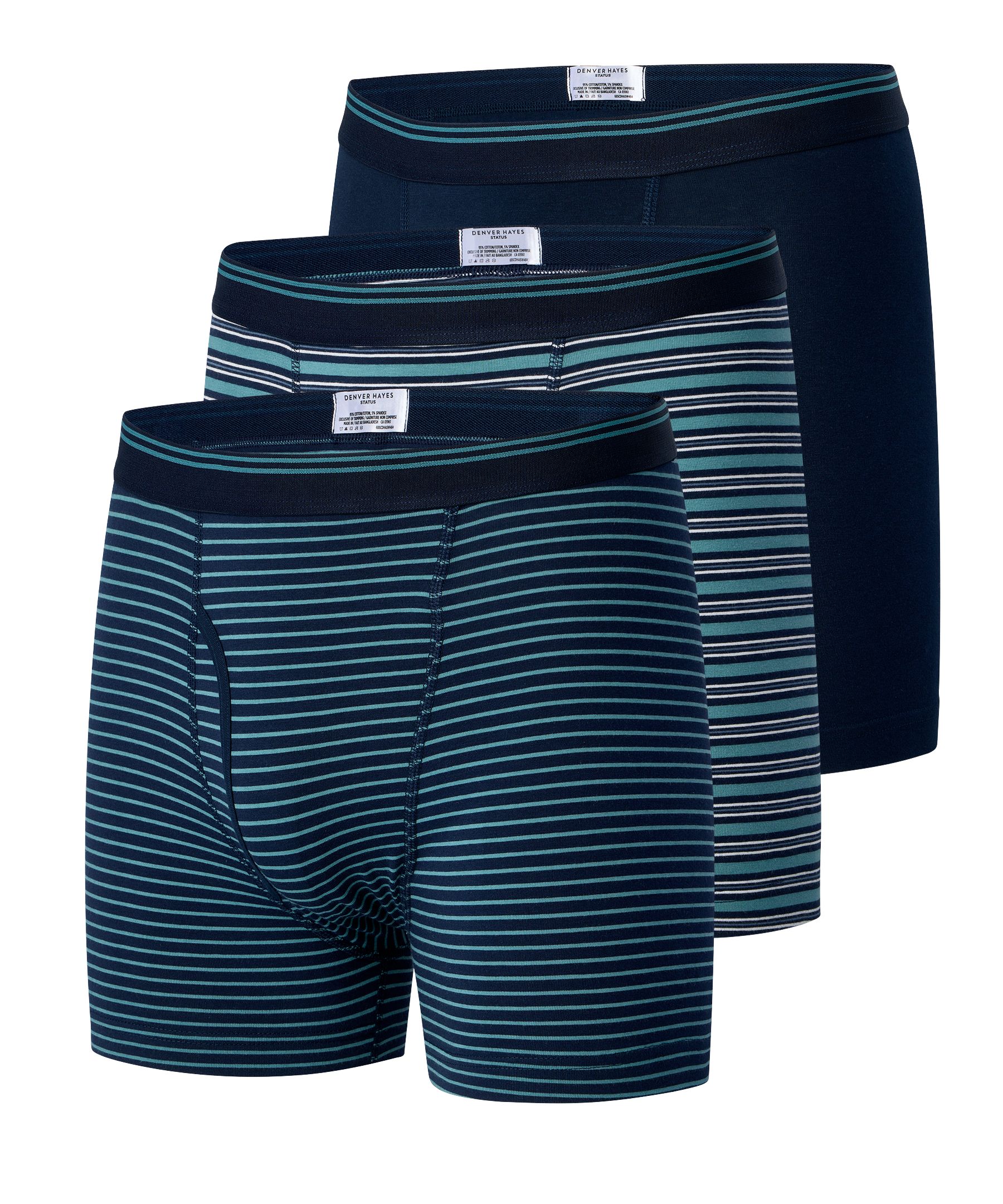 Caleçon boxeur teint en fil pour hommes, Status, Denver Hayes, paquet de 3