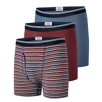 Denver Hayes Men's 3 Pack Status Yarn Dye Boxer Briefs Front_Angled_Left