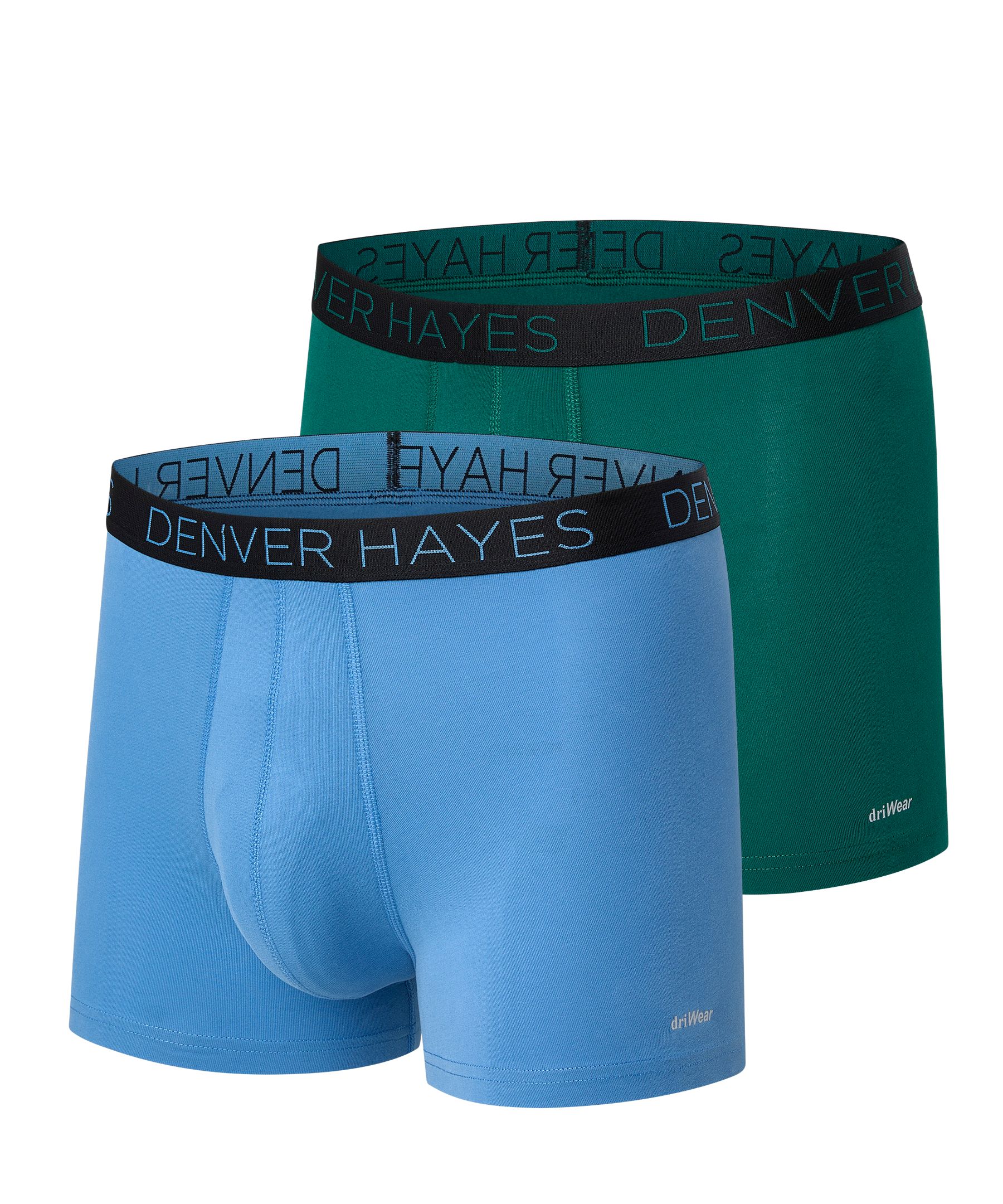 Denver Hayes Men's 2 Pack Fashion Driwear Boxer Briefs