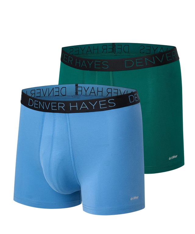 Denver Hayes Men's 2 Pack Fashion Driwear Boxer Briefs