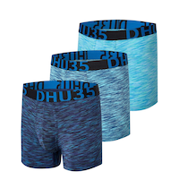 Caleçon boxeur mode en microfibre pour hommes, Denver Hayes, paquet de 3 Front_Angled_Left