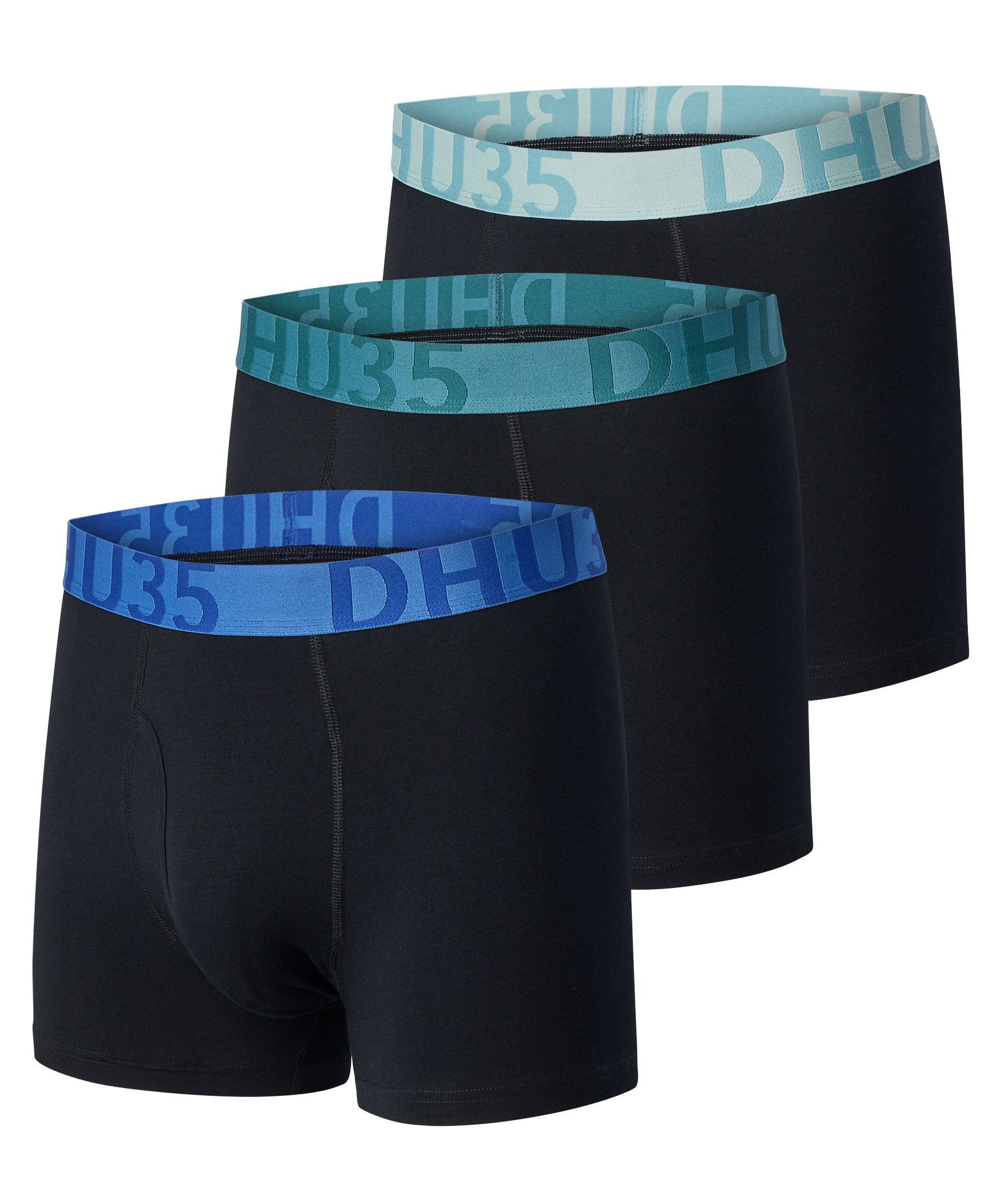 Denver Hayes Men's Fashion Cotton Stretch 3 Pack Elastic Boxer Briefs