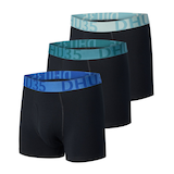 Denver Hayes Men's Fashion Cotton Stretch 3 Pack Elastic Boxer Briefs Front_Angled_Left