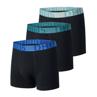 Denver Hayes Men's Fashion Cotton Stretch 3 Pack Elastic Boxer Briefs Front_Angled_Left
