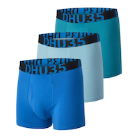 Denver Hayes Men's 3 Pack Fashion Cotton Stretch Boxer Briefs Front_Angled_Left