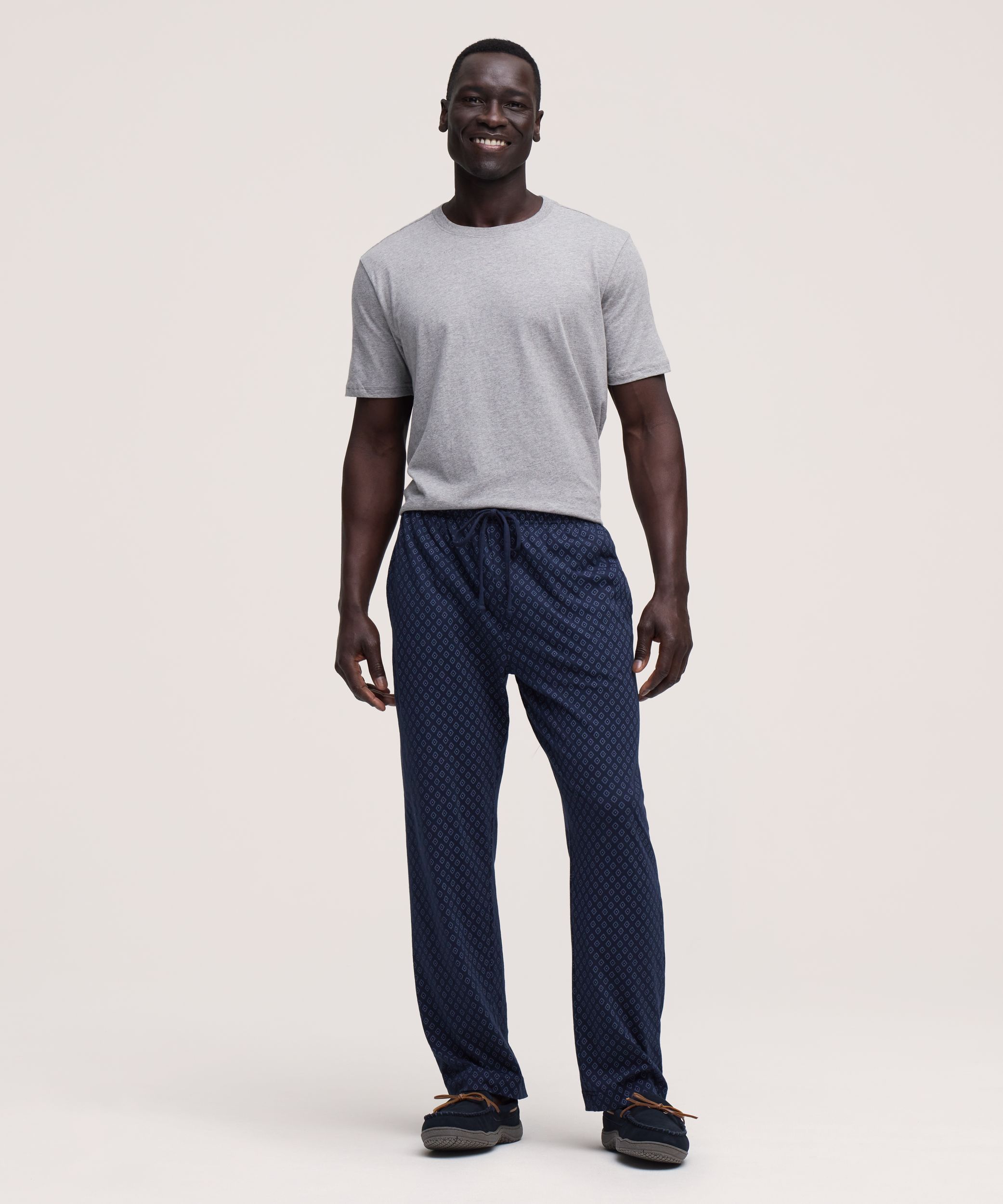 Denver Hayes Men's Jersey Printed Lounge Pants