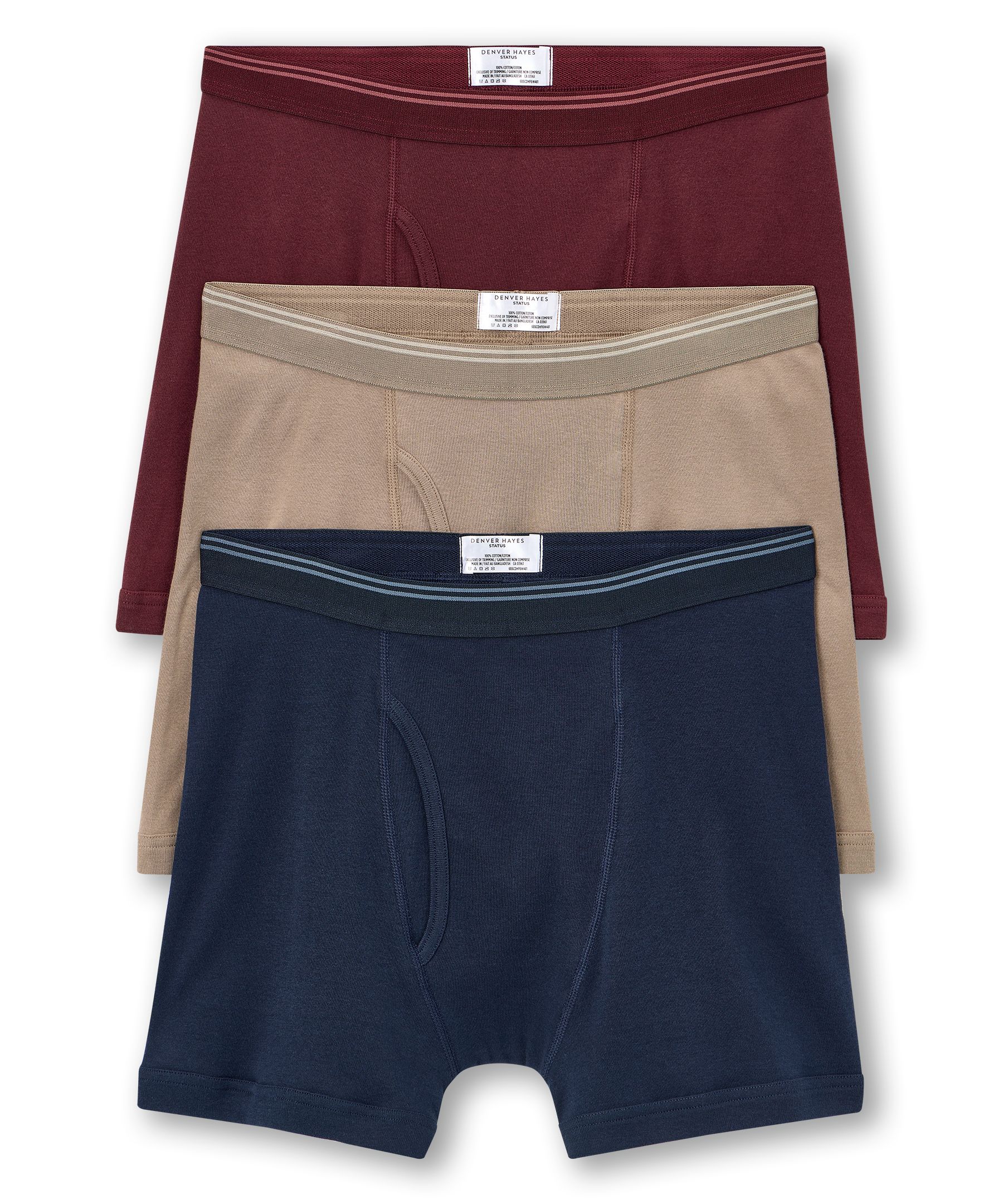 Denver Hayes Men's Status Heather Boxer Briefs 3pk