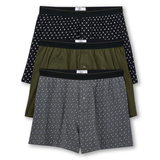 Denver Hayes Men's Yarn Dye Loose Fit Boxers 3pk Front_Flat