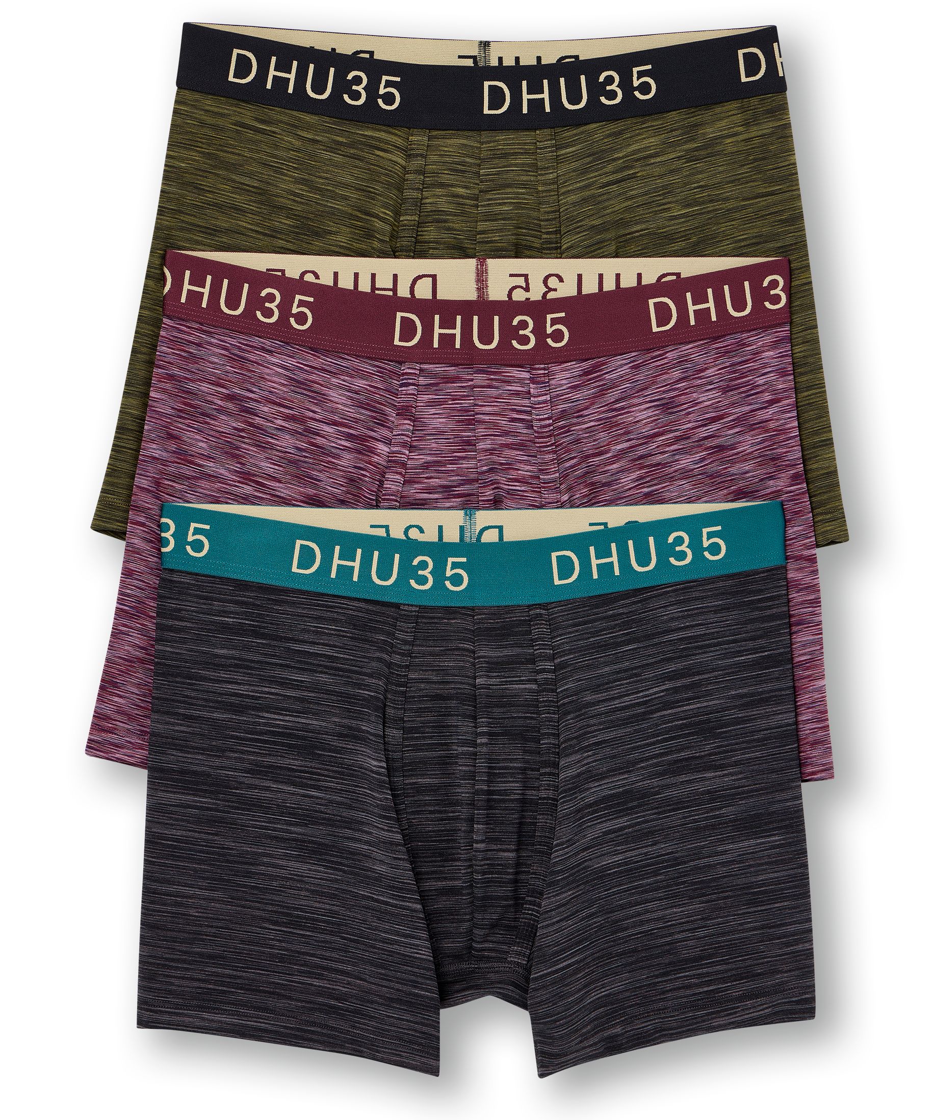 Denver Hayes Men's Microfibre Space Dye Boxer Briefs 3pk