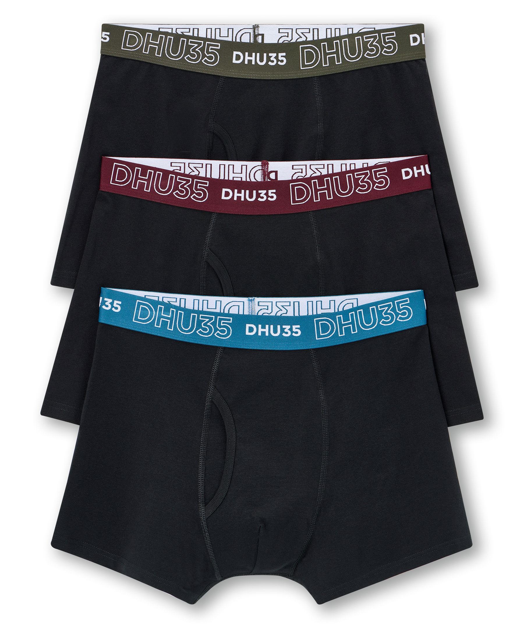 Denver Hayes Men's Cotton Stretch Elastic Boxer Briefs 3pk