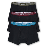 Denver Hayes Men's Cotton Stretch Elastic Boxer Briefs 3pk Front_Flat
