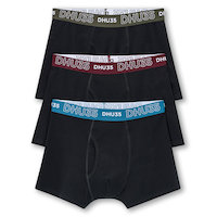 Denver Hayes Men's Cotton Stretch Elastic Boxer Briefs 3pk
