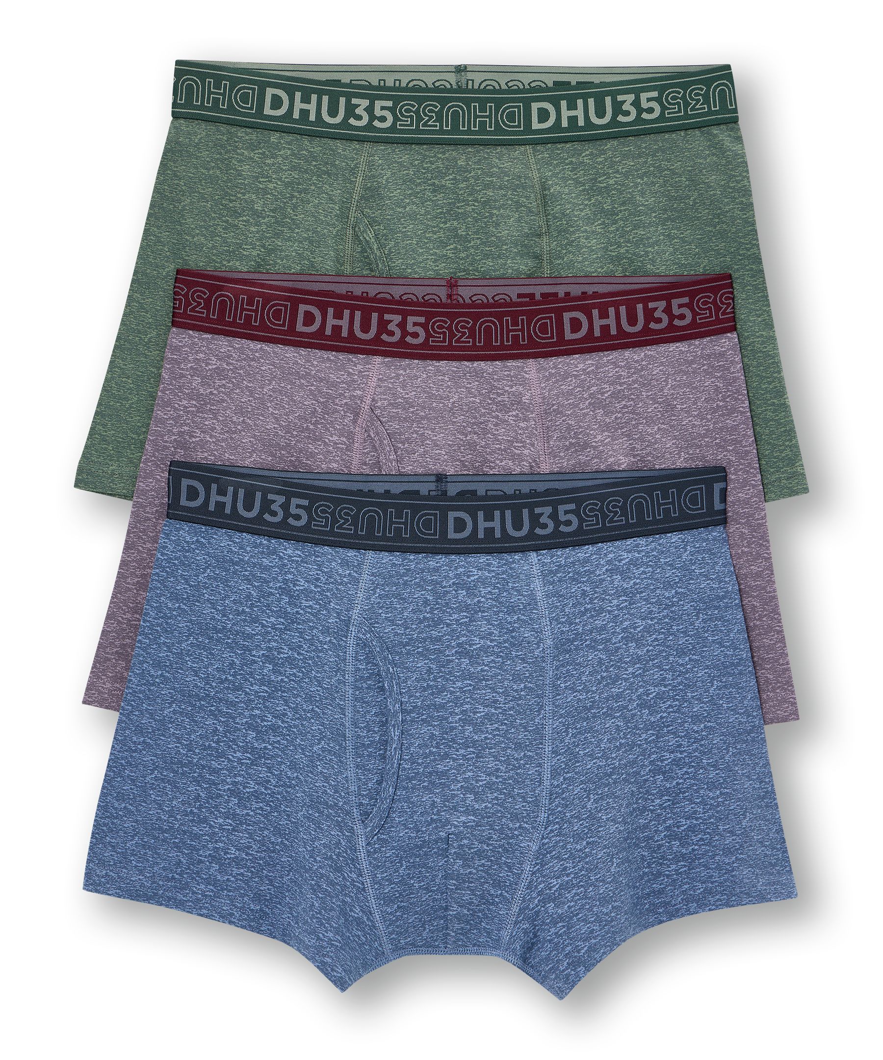 Denver Hayes Men's Cotton Stretch Heather Boxer Briefs 3pk