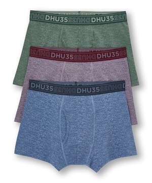 Caleçon boxeur chiné en coton extensible pour hommes, Denver Hayes, paquet de&nbsp;3