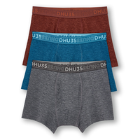 Denver Hayes Men's Cotton Stretch Heather Trunk Briefs 3pk