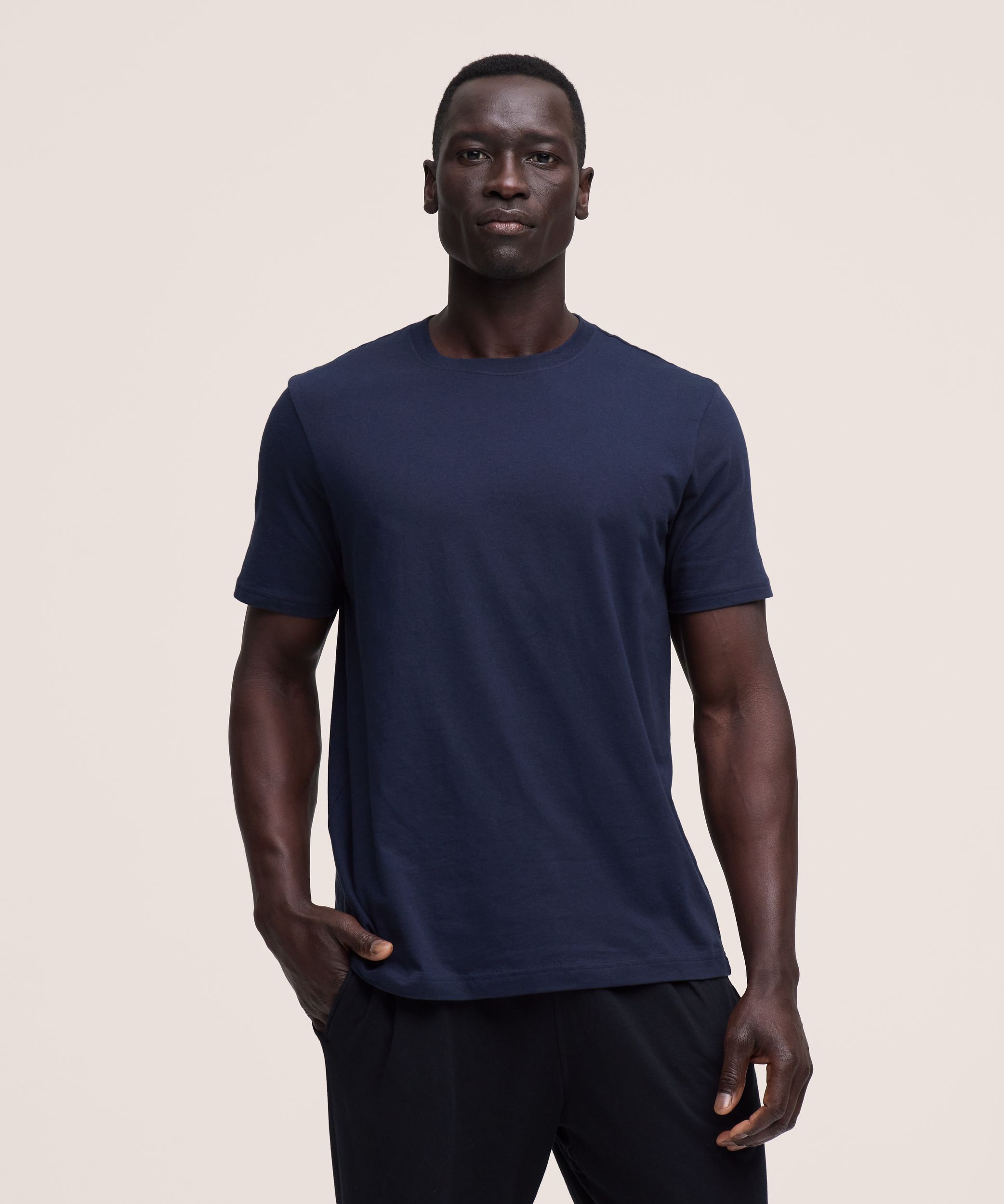 T-shirt de détente en jersey de couleur unie pour hommes, Denver Hayes
