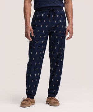 WindRiver Men's Fleece Print Jogger Lounge Pants