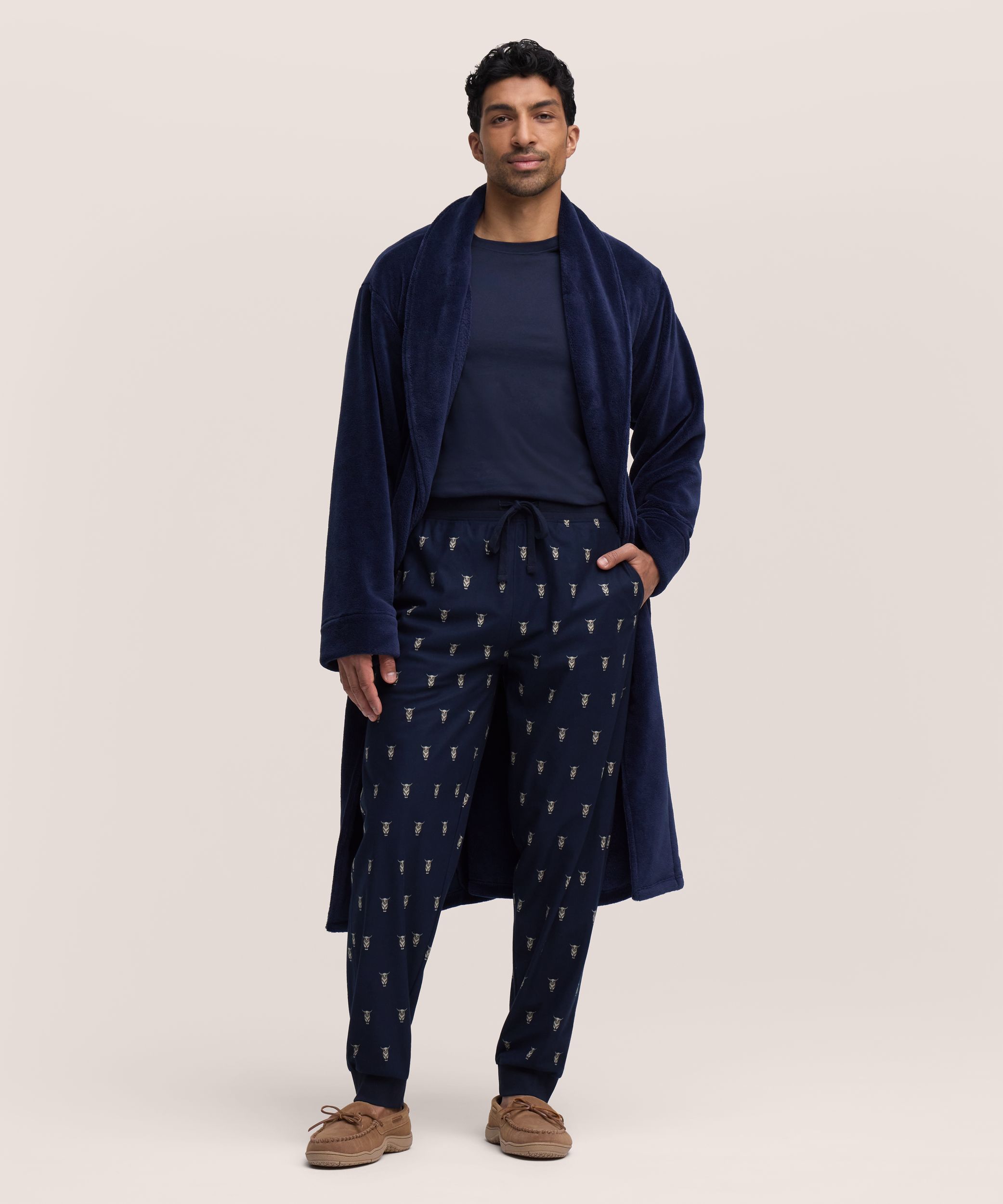 Pantalon de détente de style jogging en molleton à imprimé pour hommes, WindRiver