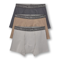 Denver Hayes Men's Cotton Stretch Solid Boxer Briefs 3pk