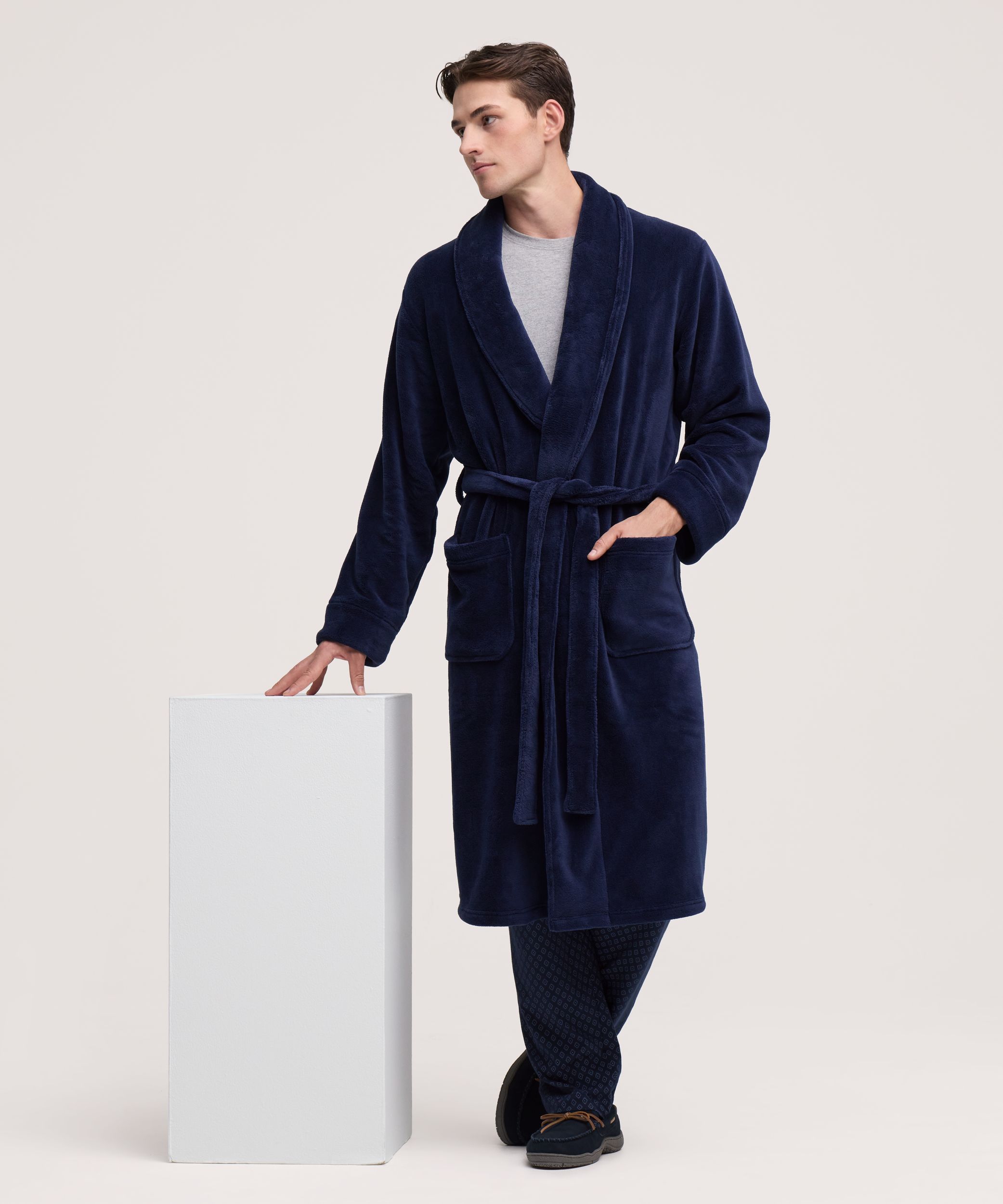 Denver Hayes Men's Cozy Fleece Robe