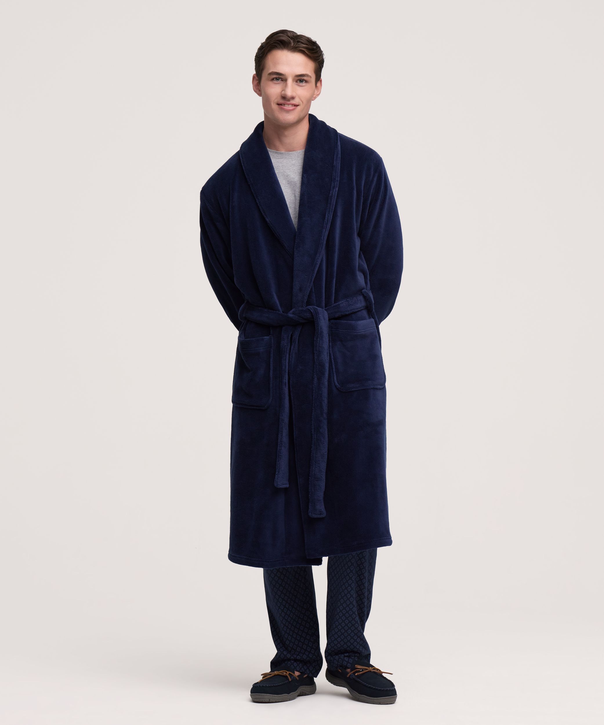 Denver Hayes Men's Cozy Fleece Robe