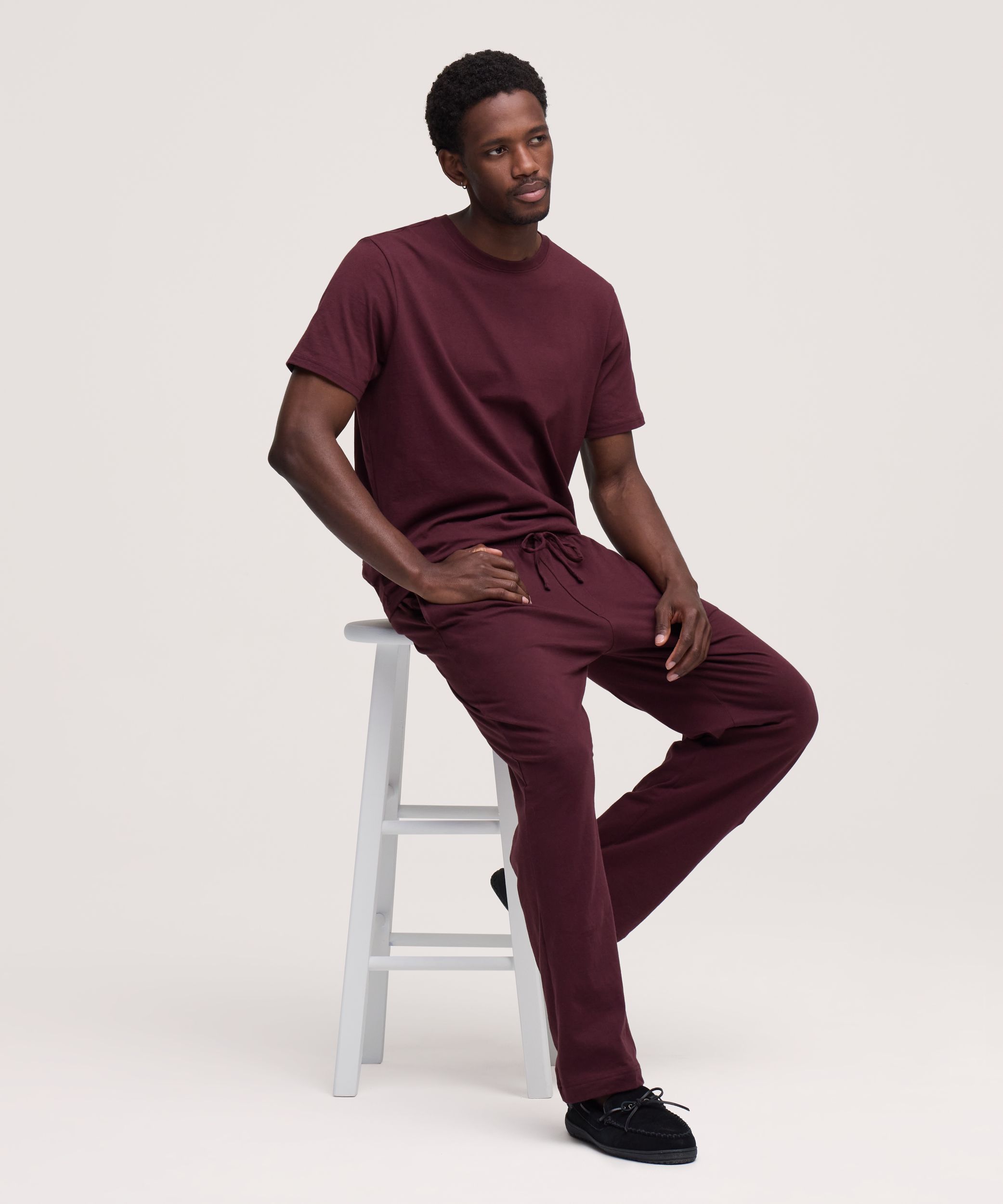 Pantalon de détente en jersey de couleur unie pour hommes, Denver Hayes, paquet de&nbsp;2