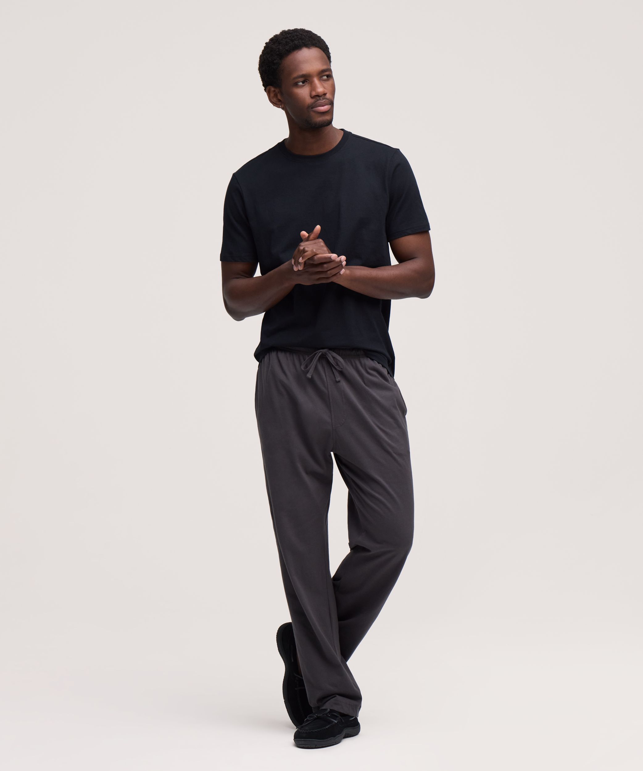 Pantalon de détente en jersey de couleur unie pour hommes, Denver Hayes, paquet de&nbsp;2