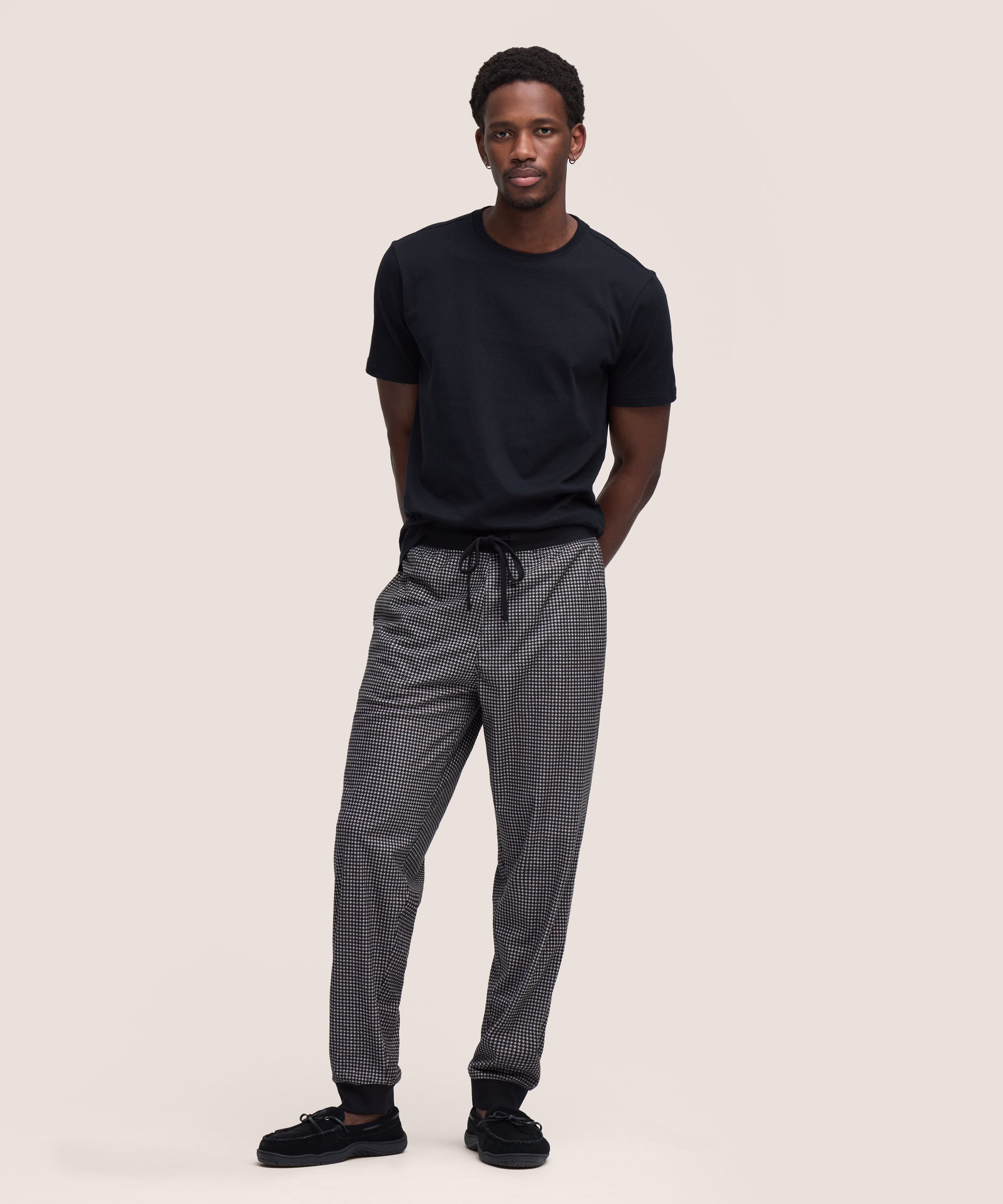 Pantalon de détente de style jogging en molleton à imprimé pour hommes, WindRiver