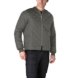 Crown Cap Men's Diamond Quilted Freezer Jacket Front_Angled_Right